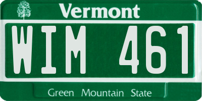 VT license plate WIM461