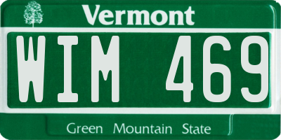 VT license plate WIM469