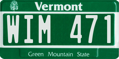 VT license plate WIM471