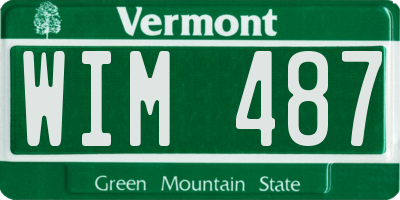 VT license plate WIM487