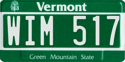 VT license plate WIM517