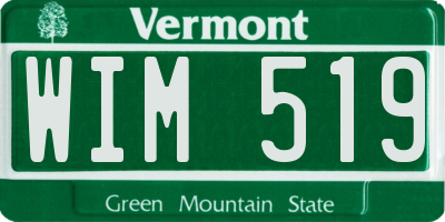 VT license plate WIM519