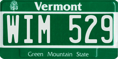 VT license plate WIM529