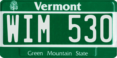 VT license plate WIM530