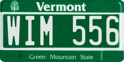 VT license plate WIM556