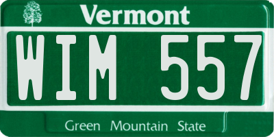 VT license plate WIM557