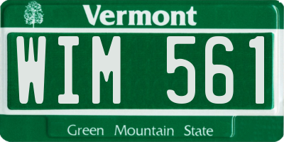 VT license plate WIM561