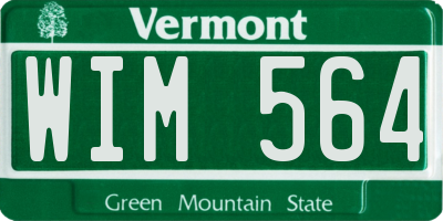 VT license plate WIM564