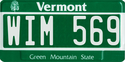 VT license plate WIM569