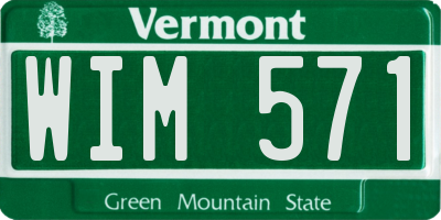 VT license plate WIM571