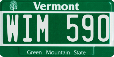 VT license plate WIM590