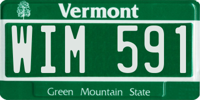 VT license plate WIM591