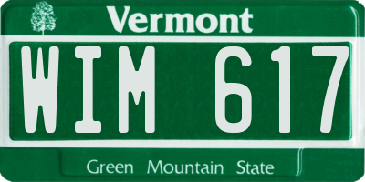 VT license plate WIM617
