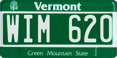 VT license plate WIM620