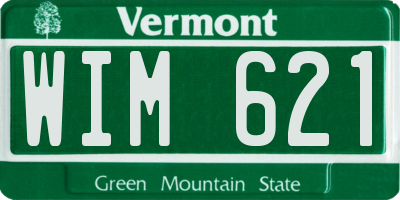 VT license plate WIM621