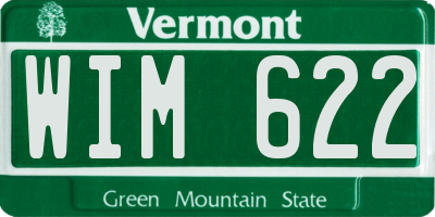 VT license plate WIM622
