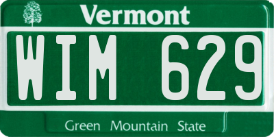 VT license plate WIM629