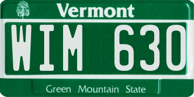 VT license plate WIM630