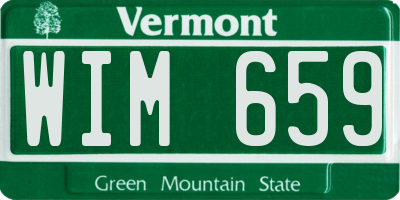 VT license plate WIM659