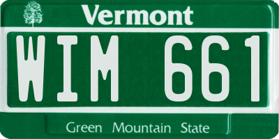 VT license plate WIM661