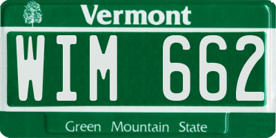 VT license plate WIM662