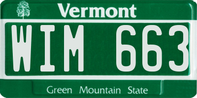 VT license plate WIM663