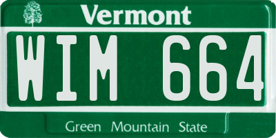 VT license plate WIM664