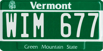 VT license plate WIM677