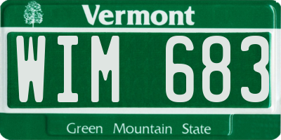 VT license plate WIM683
