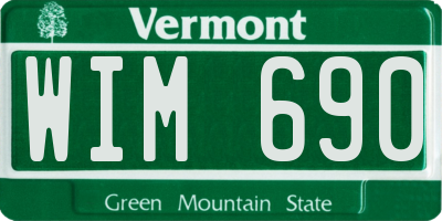 VT license plate WIM690