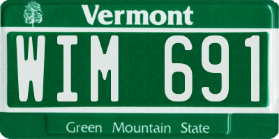 VT license plate WIM691