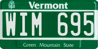 VT license plate WIM695