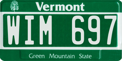VT license plate WIM697