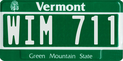 VT license plate WIM711