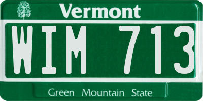 VT license plate WIM713