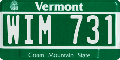 VT license plate WIM731
