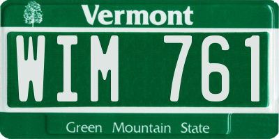 VT license plate WIM761