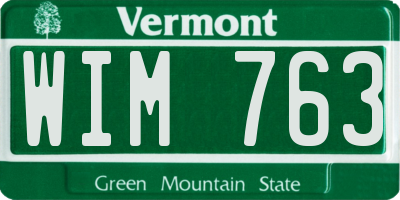 VT license plate WIM763