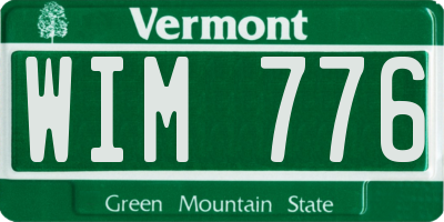VT license plate WIM776