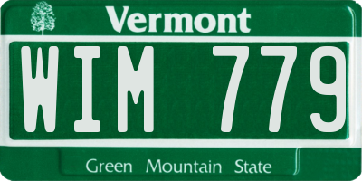 VT license plate WIM779