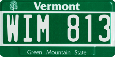 VT license plate WIM813