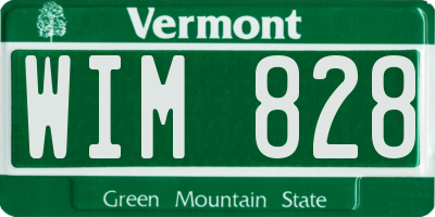 VT license plate WIM828