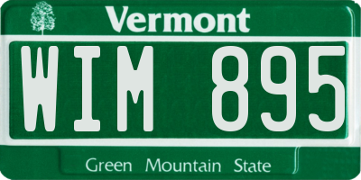 VT license plate WIM895
