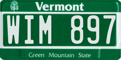 VT license plate WIM897