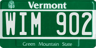 VT license plate WIM902