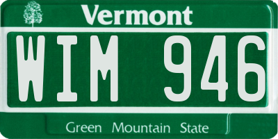 VT license plate WIM946