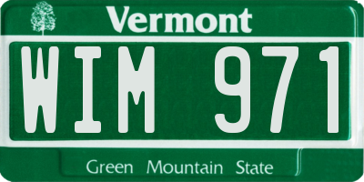 VT license plate WIM971