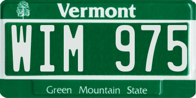 VT license plate WIM975