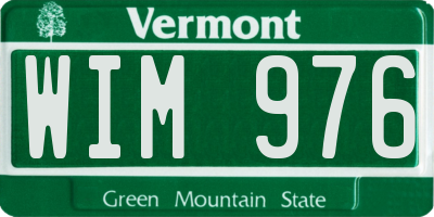 VT license plate WIM976