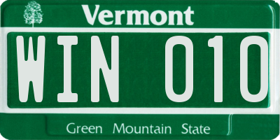 VT license plate WIN010